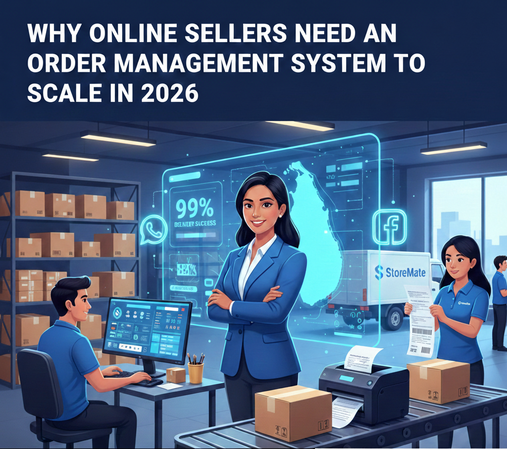 A Sri Lankan online business transitioning from manual paperwork to an automated Order Management System (OMS).