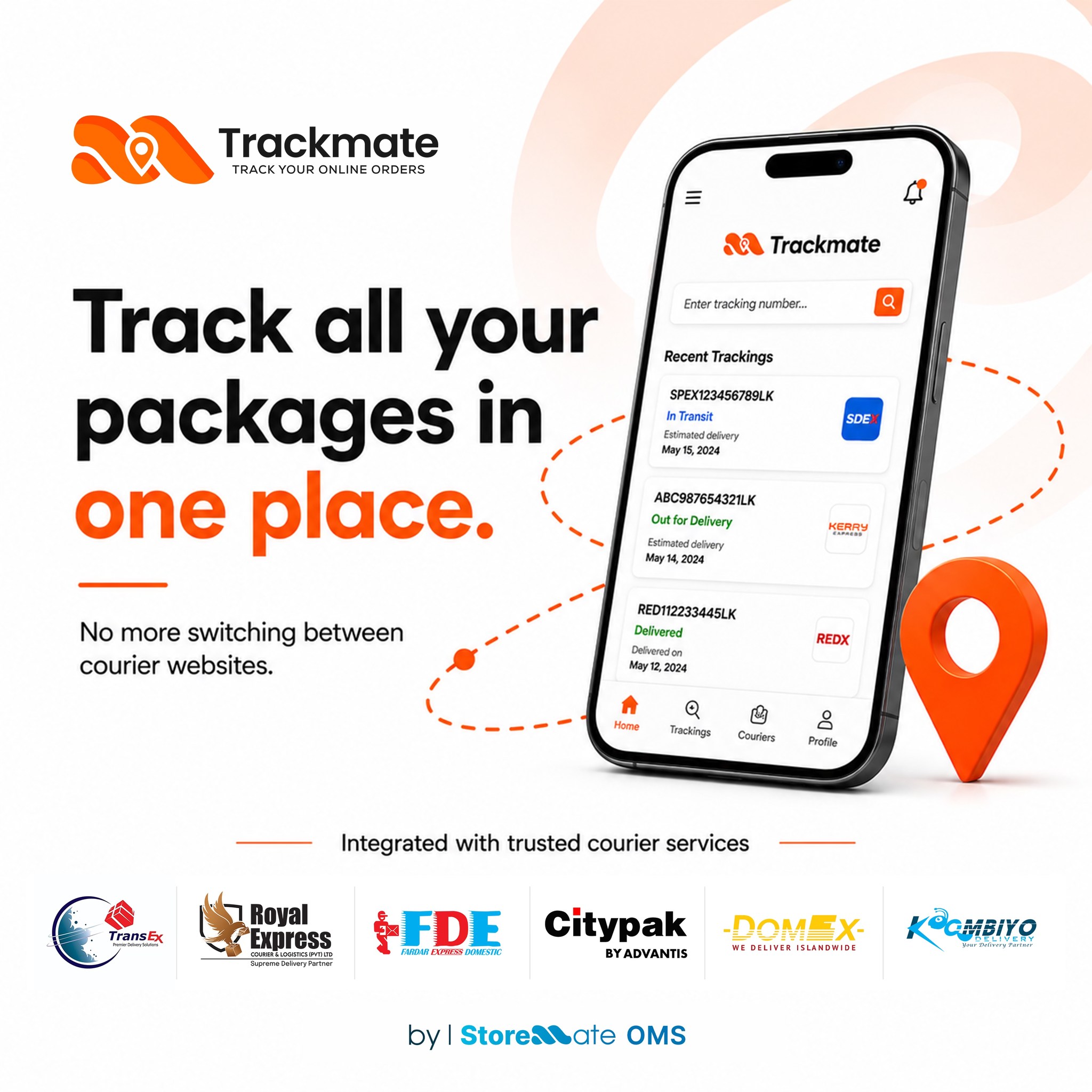 Trackmate app — track all packages in one place