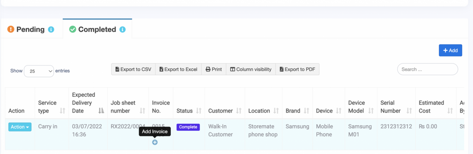 View Invoices Related to the Job